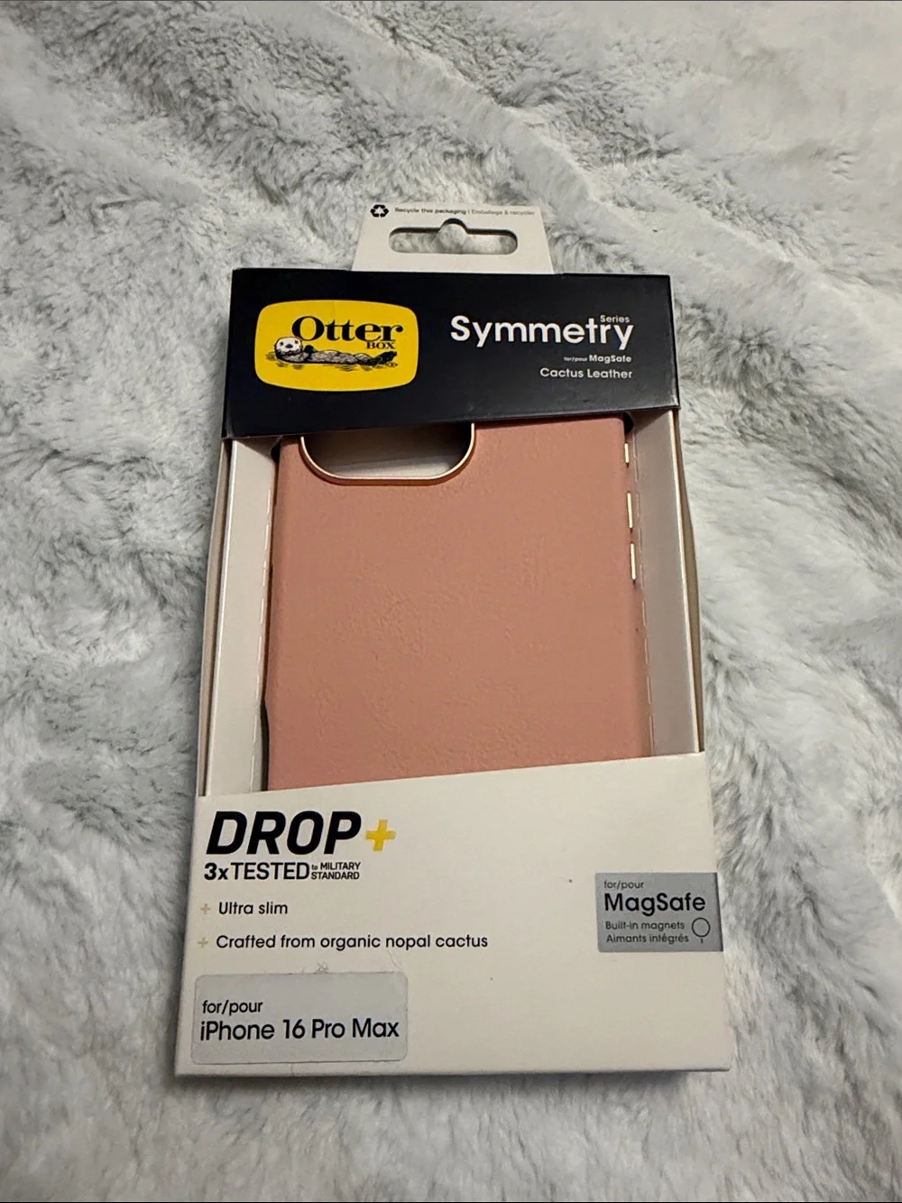 OtterBox Symmetry Series Cactus Leather iPhone 16 Pro Max Case - Rose Pink